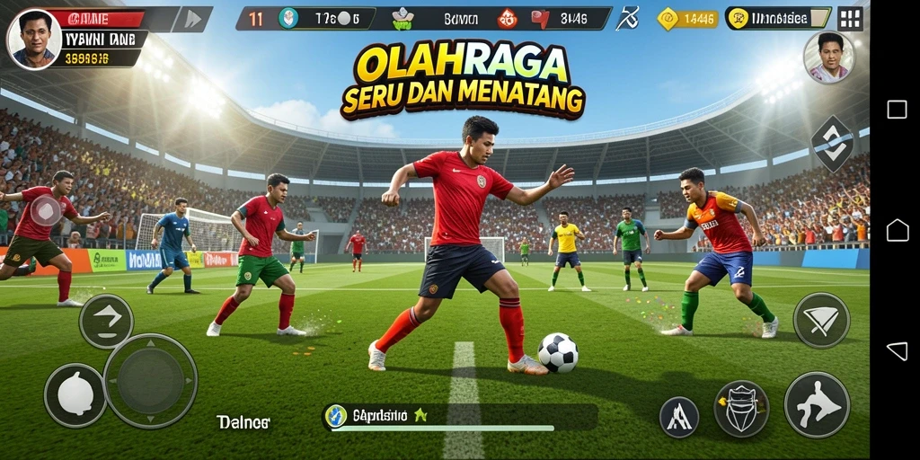 Tangkapan layar utama 3446 menunjukkan aksi seru dalam permainan olahraga.