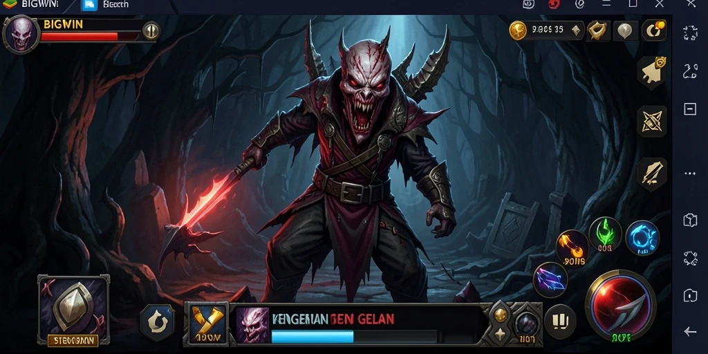 Tangkapan layar menampilkan momen seram dalam gameplay BIGWIN.