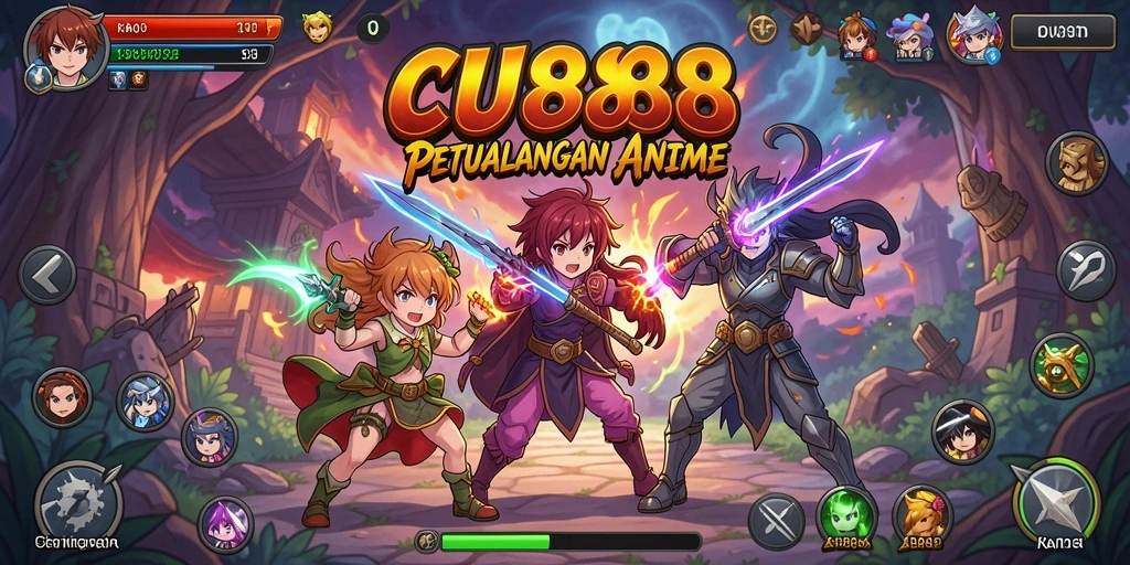 Gameplay CU888 yang menakjubkan dengan karakter anime.