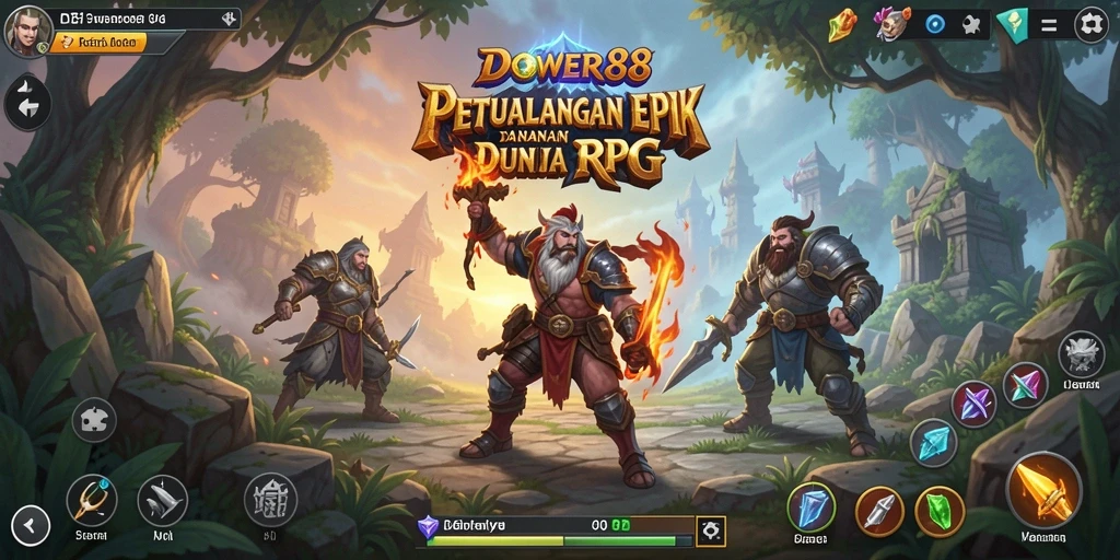 Tangkapan layar gameplay DOWER88 menampilkan aksi seru dalam dunia RPG.