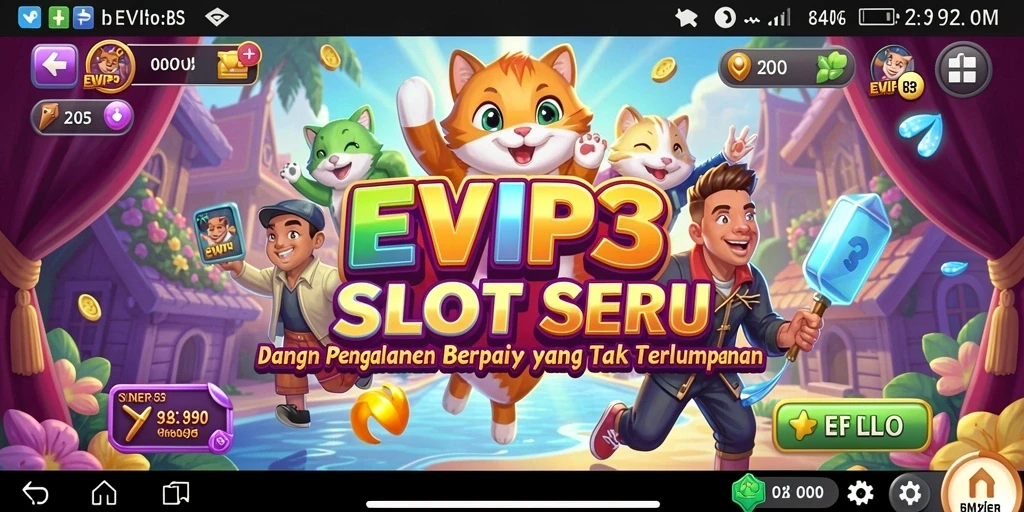 Screenshot gameplay EVIP3 menunjukkan suasana slot yang menarik dan grafik yang menawan.