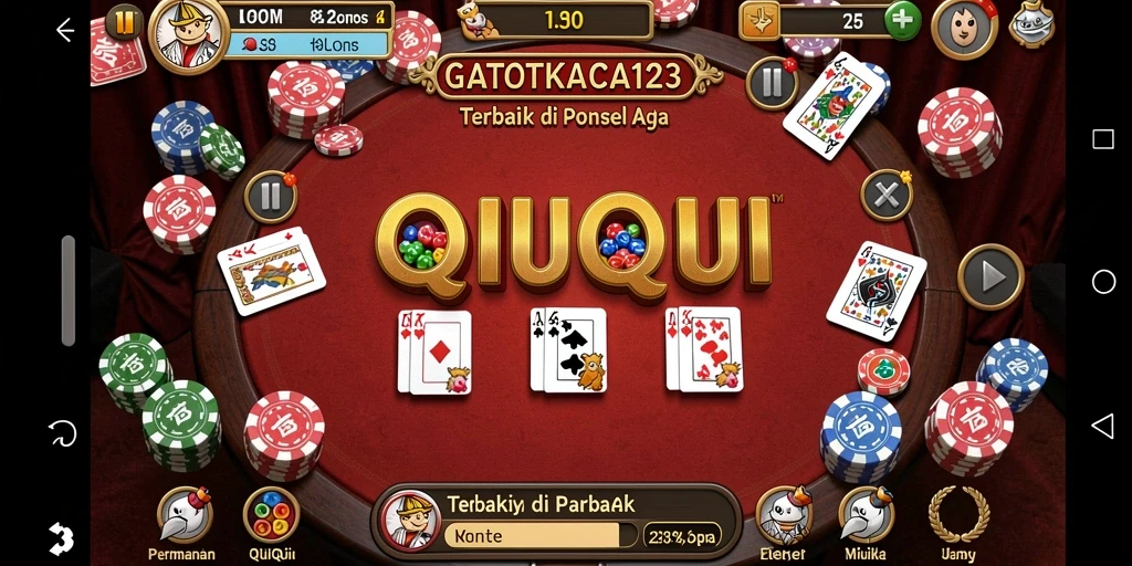 Screenshot GATOTKACA123 menampilkan gameplay menarik QiuQiu.