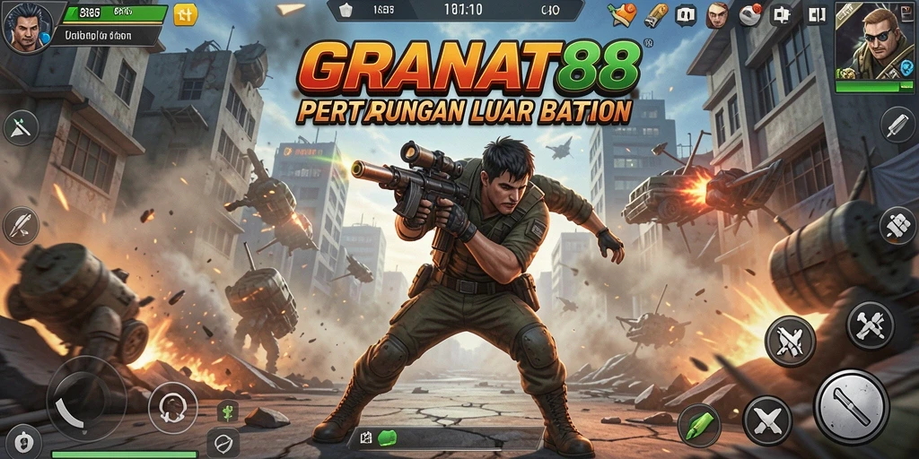 Tampilan aksi seru dalam gameplay <strong>GRANAT88</strong> yang menantang.