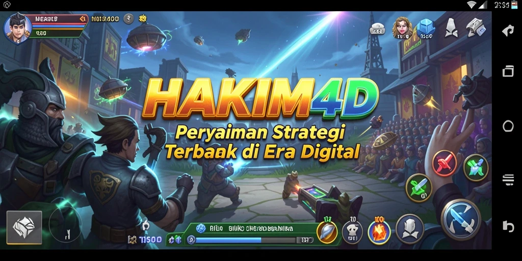 Tampilan gameplay menarik dari HAKIM4D yang menunjukkan pertempuran strategis.
