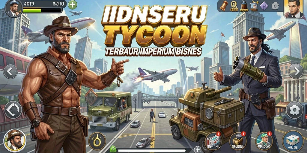 Tampilan gameplay menarik di IDNSERU dengan berbagai strategi bisnis.