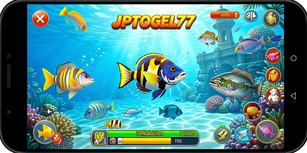 Gameplay seru dalam JPTOGEL77, menembak ikan beraneka ragam.