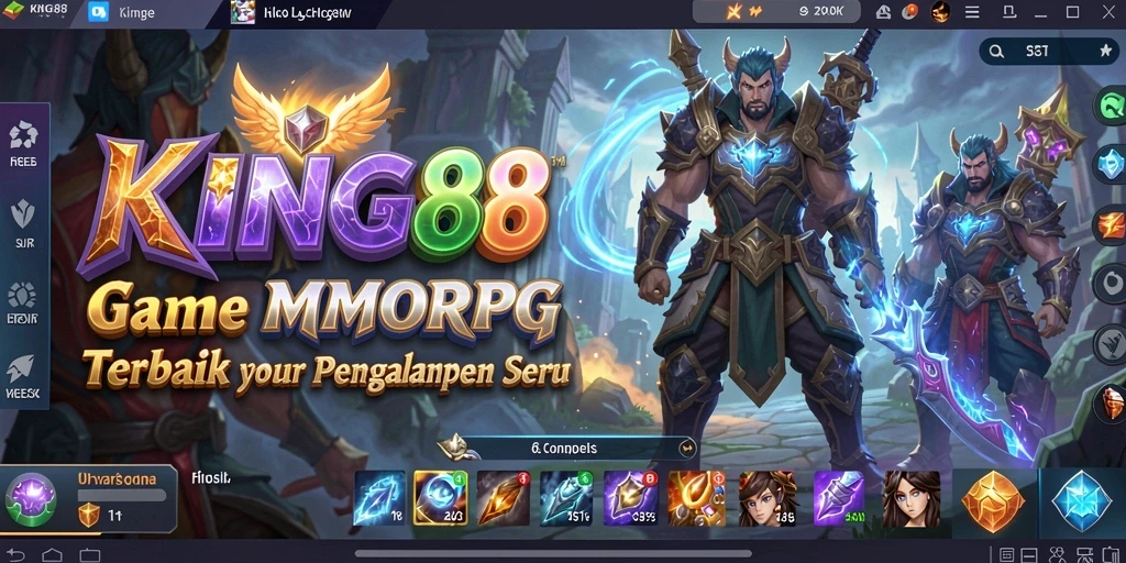 Gameplay seru dan grafis menawan dalam KING88 saat bertarung di dungeon.