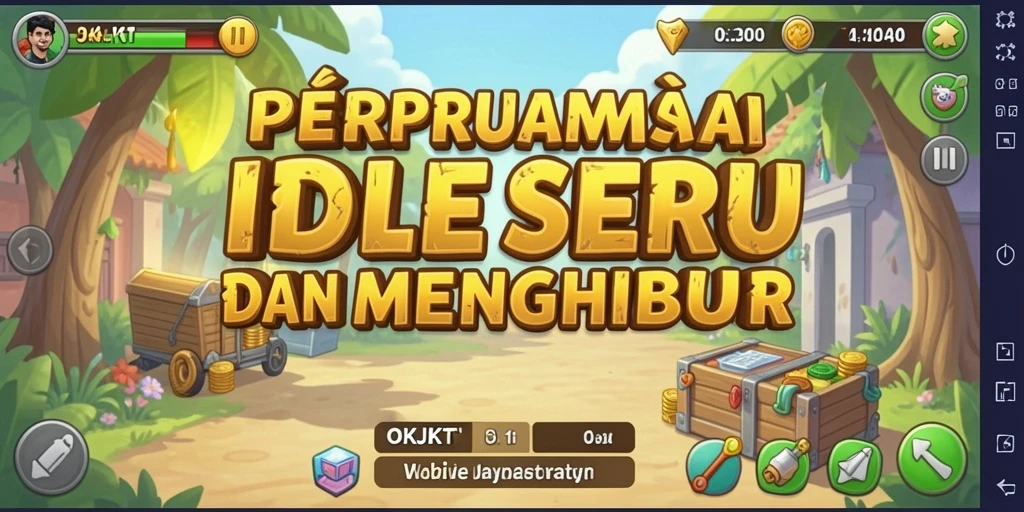 Tangkapan layar utama dari gameplay <strong>OKJKT</strong> yang menampilkan aksi Idle yang menarik.