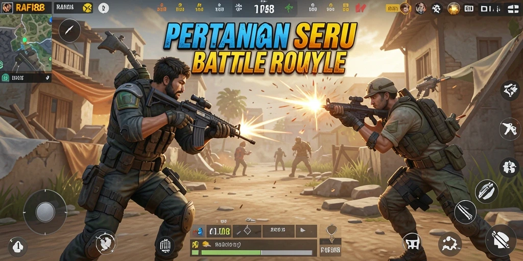 Tampilan gameplay seru di RAFI88 dengan pertarungan intens.