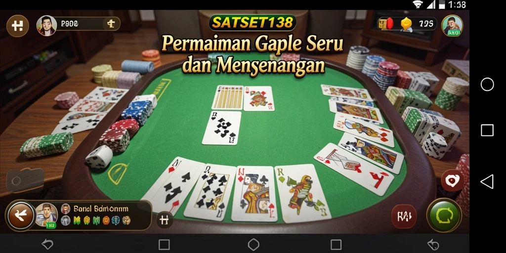 Tampilan gameplay Gaple yang menarik dan seru.
