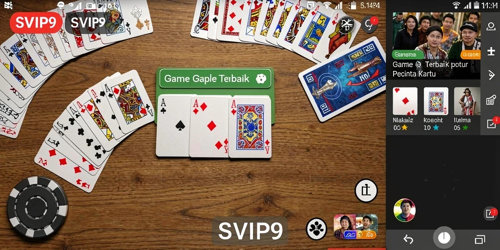Screenshot gameplay SVIP9 dengan aksi seru Gaple.