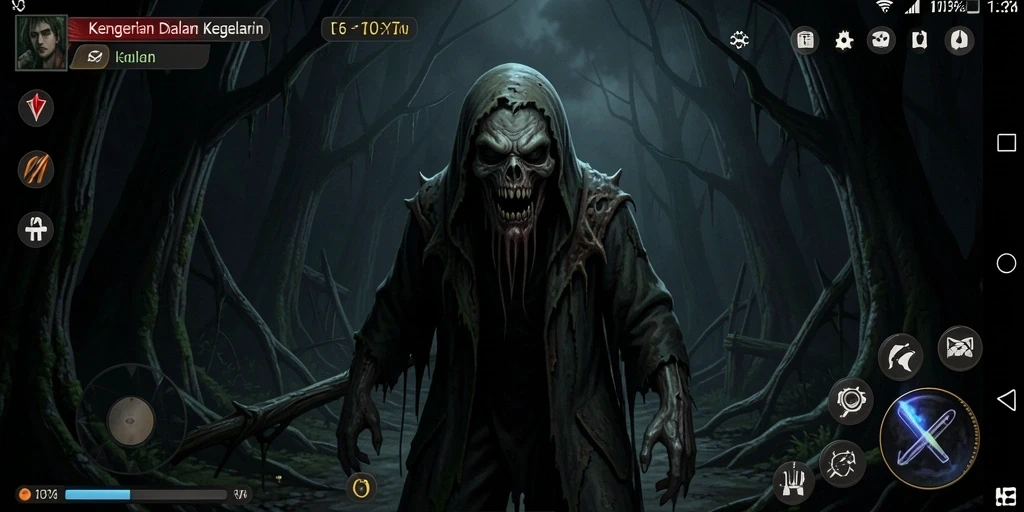 Screenshot dari gameplay T6 yang menegangkan dan menyeramkan.