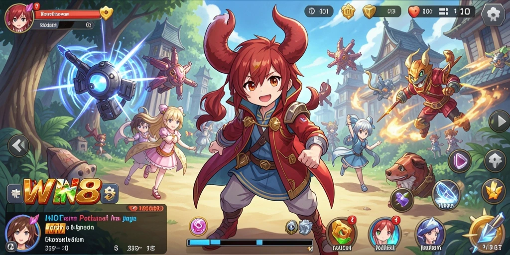 Screenshot gameplay WIN88 menampilkan aksi seru dan karakter Anime.